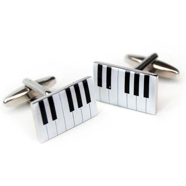 Cufflinks Piano Keyboard Rectangular