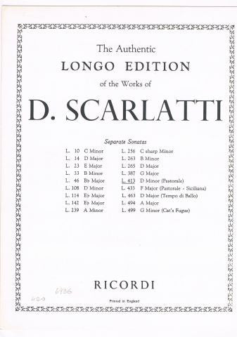 Scarlatti: Sonata in D Minor (L413)