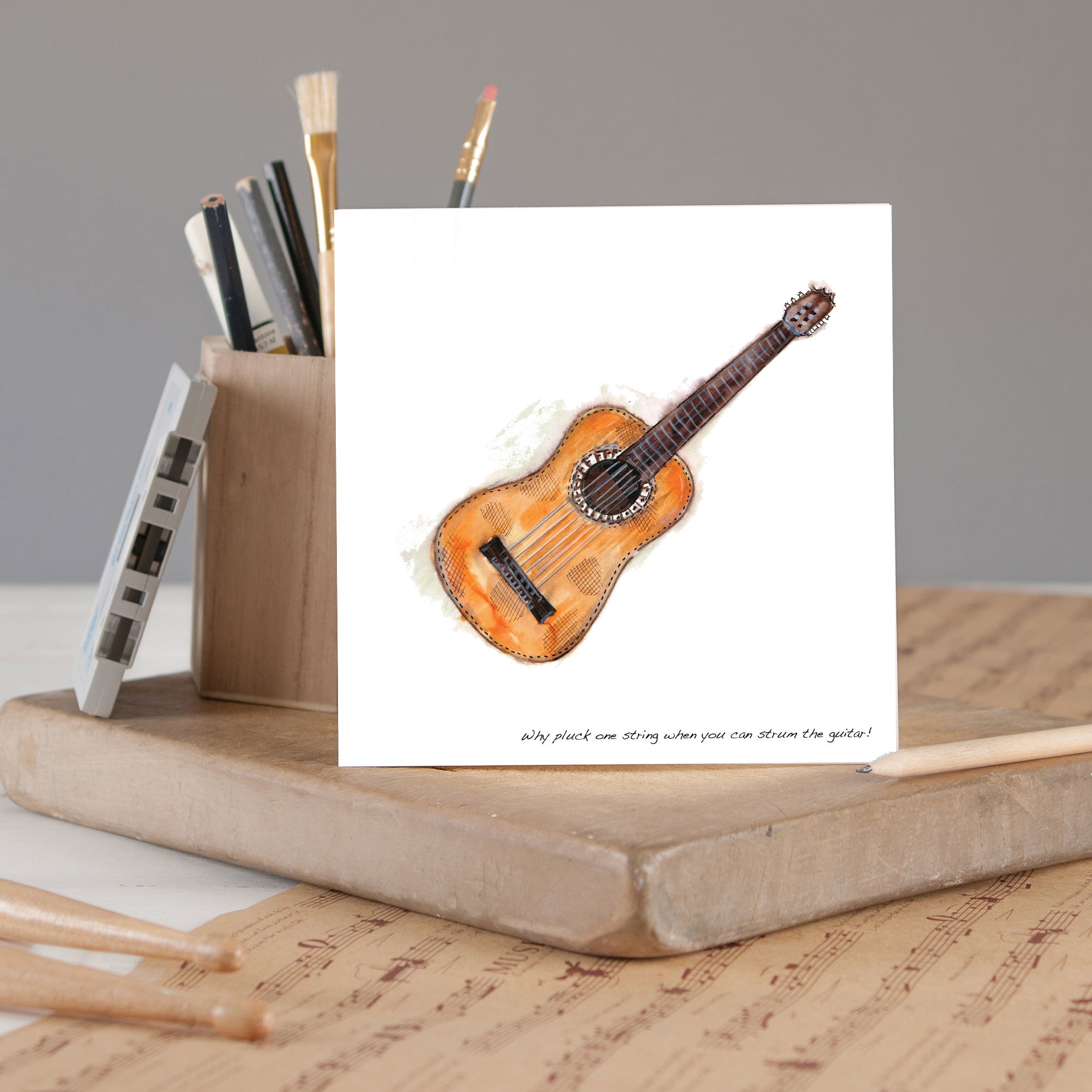 Greeting Card - Guitar