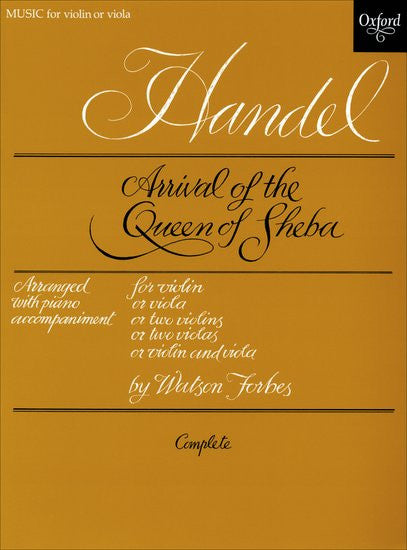 Handel : Arrival of the Queen of Sheba (Oxford) Violin