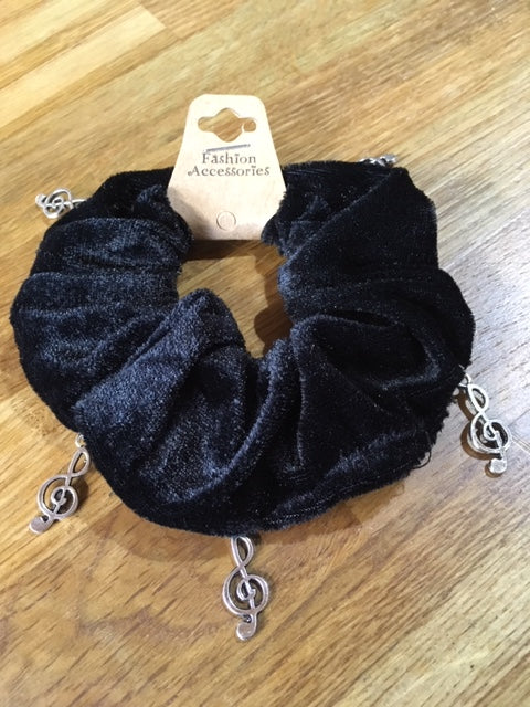 R Crafts Scrunchie - Treble Clef Charms