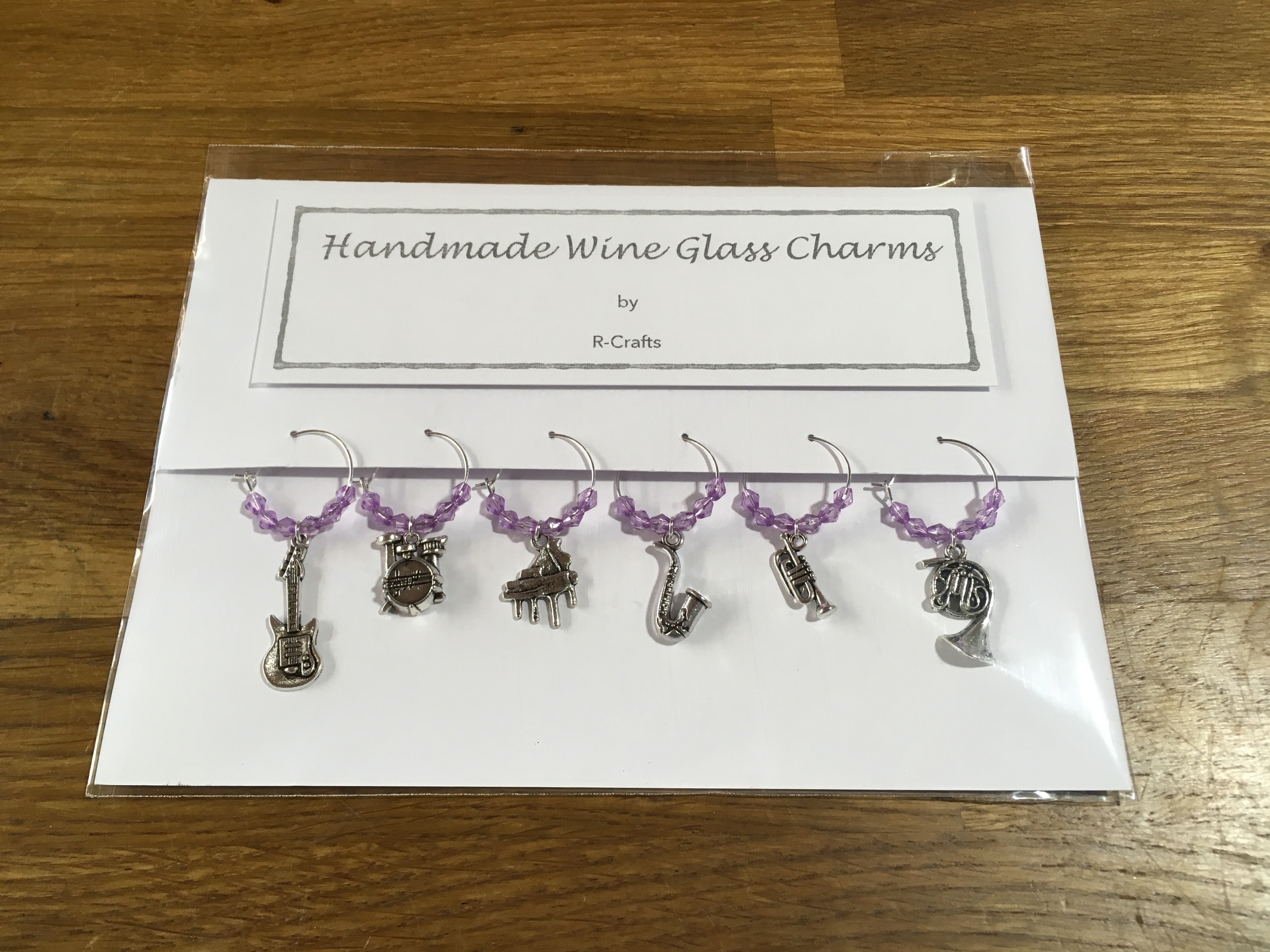 R Crafts Handmade Wine Glass Charms