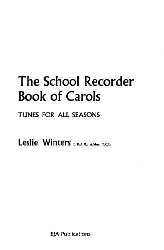 Winters, L.: The School Recorder Book of Carols