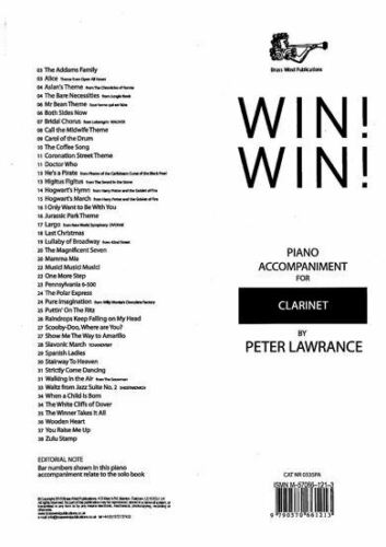 WIN! WIN! Piano Accompaniment for Clarinet