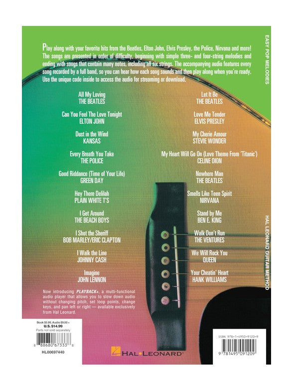 Hal Leonard Guitar Method: Easy Pop Melodies - Third Edition (Book/Online Audio)