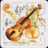 Coasters Set Violin Set Of 4