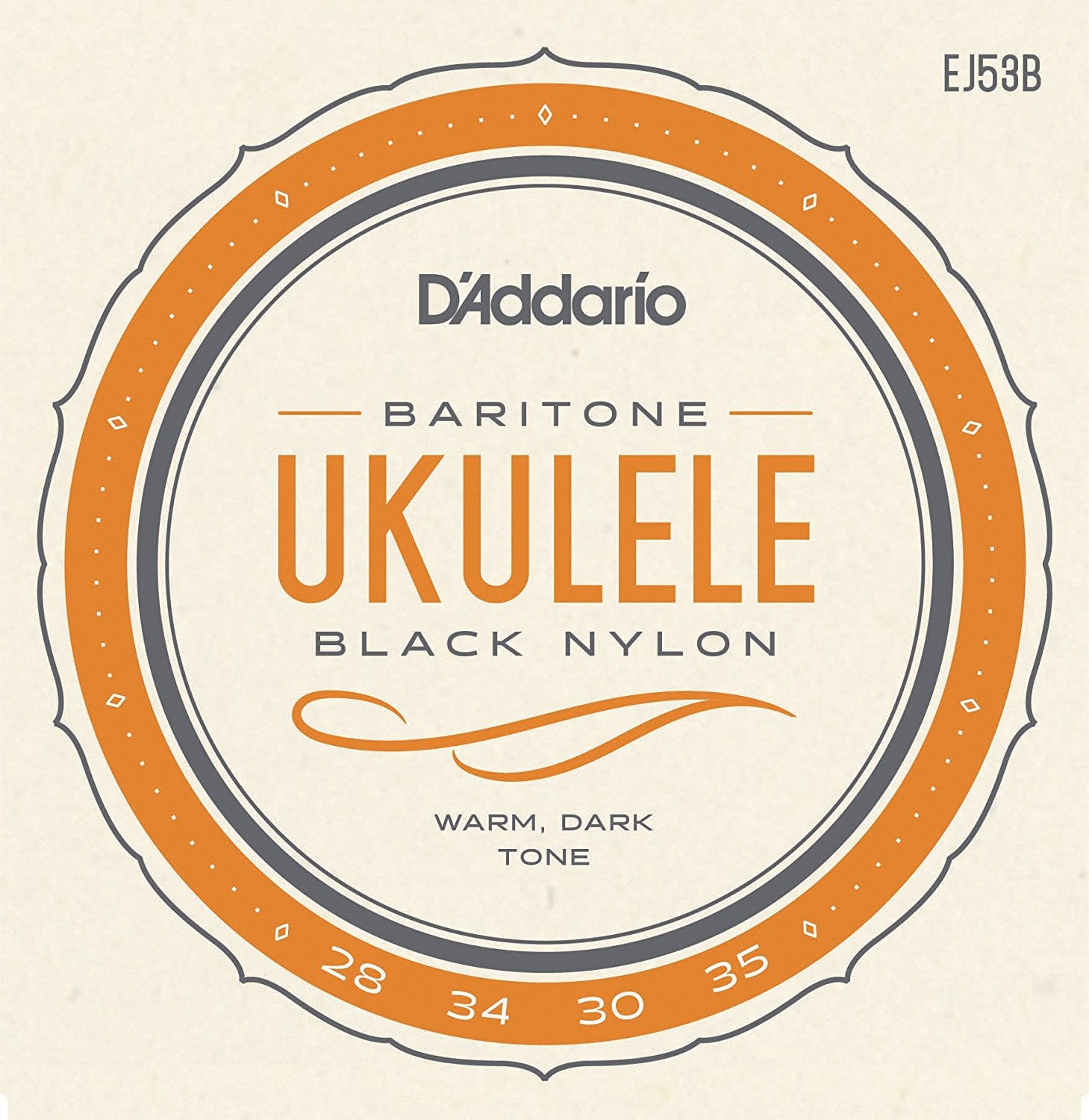 D'Addario Baritone Ukulele Black Nylon Strings