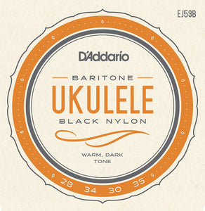 D'Addario Baritone Ukulele Black Nylon Strings