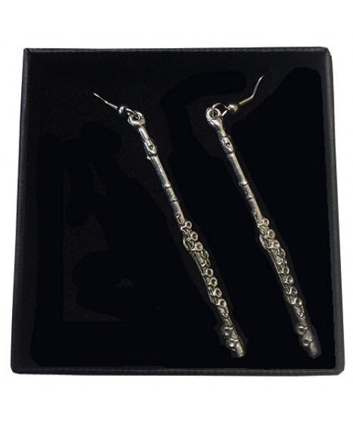 Flute - Pewter Earrings