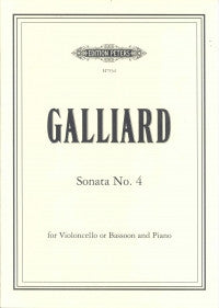 Galliard, J.E.: Sonata No4 in E Min Cello (Marx)