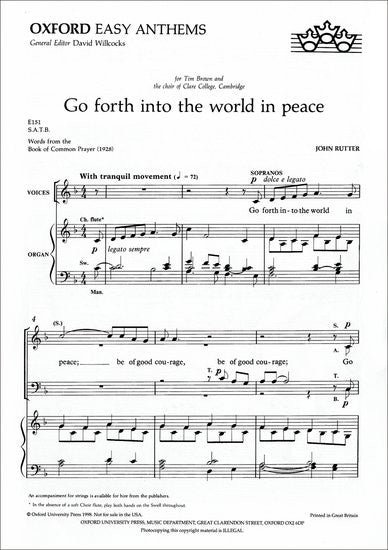 Rutter - Go Forth Into the World in Peace