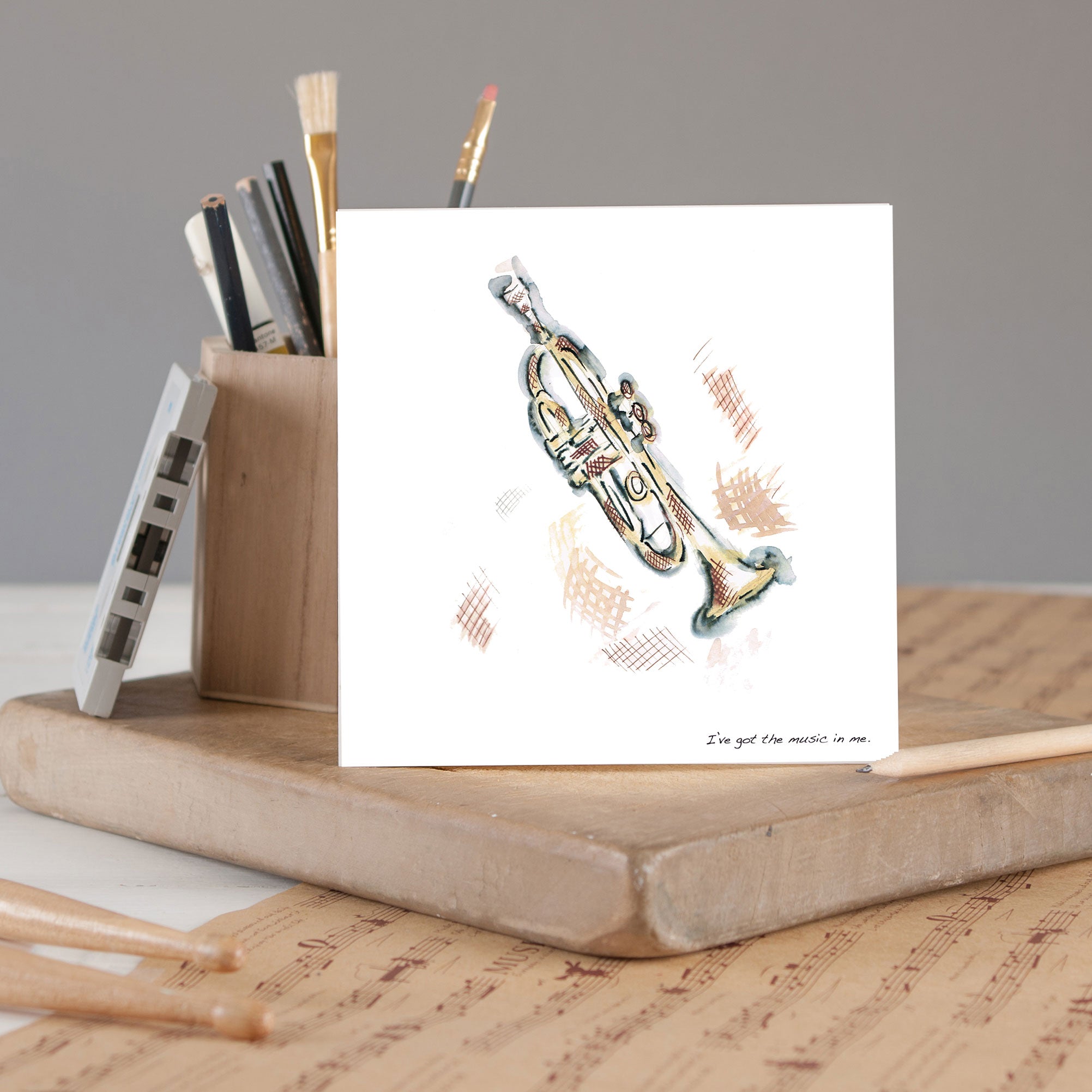 Greeting Card - Trumpet