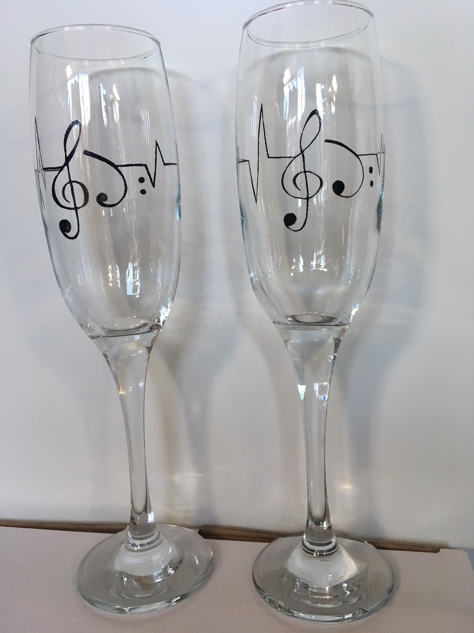 R Crafts Hand Decorated Champagne Glass